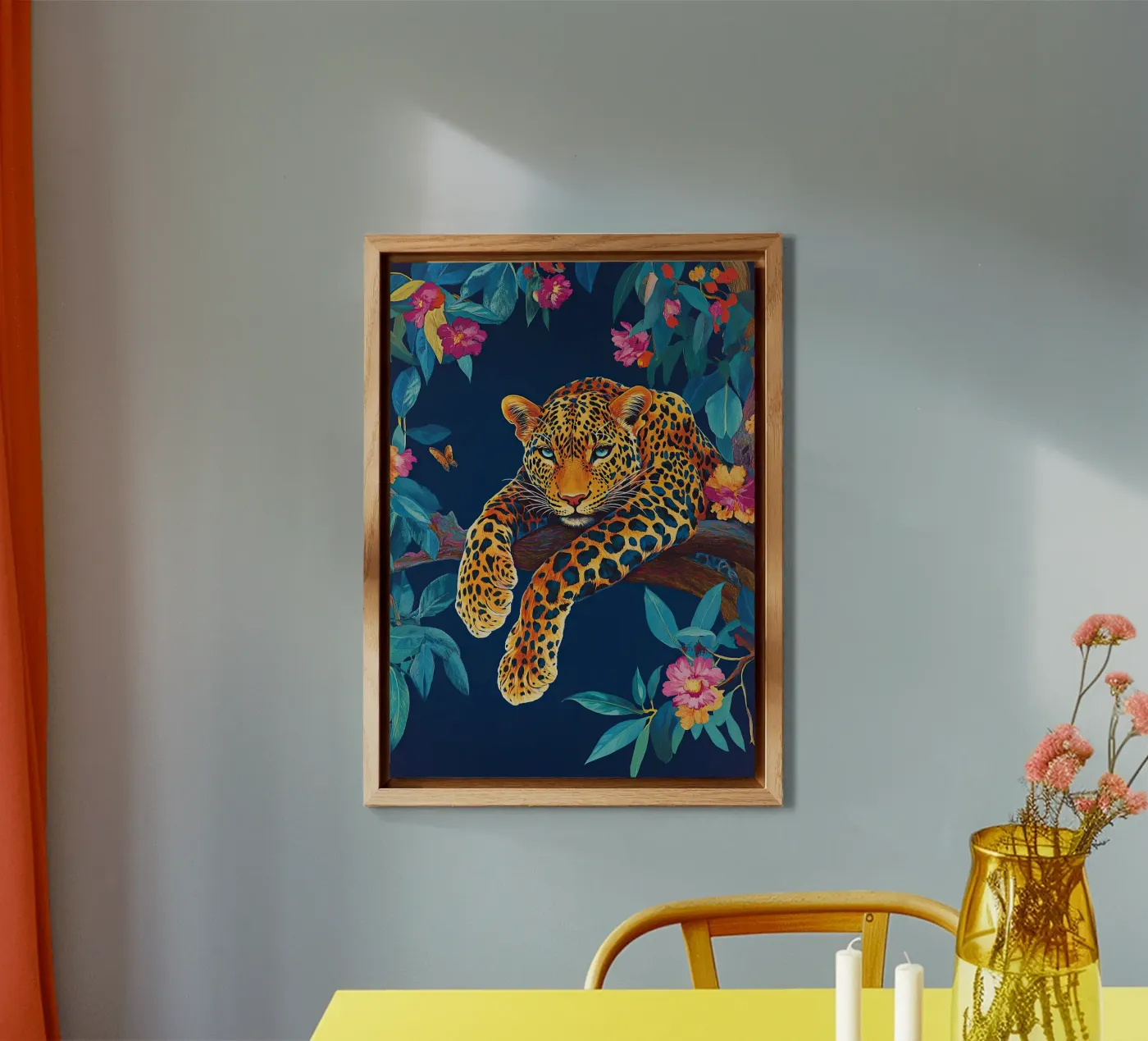 Léopard "Feu caché panneau forex de ArtByNiki