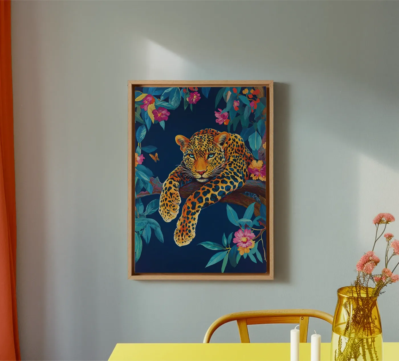 Leopard "Hidden Fire" canvas by ArtByNiki