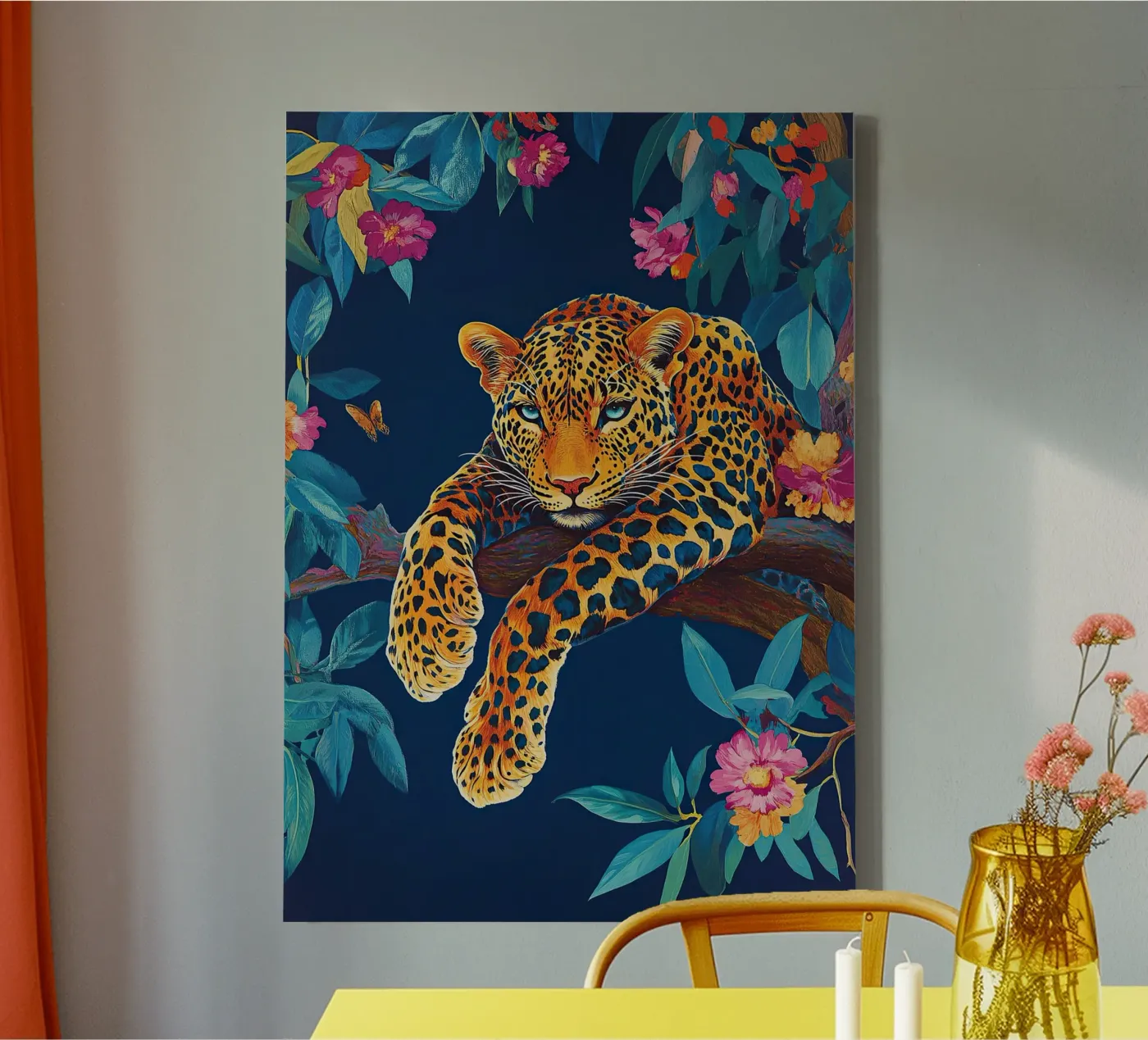 Leopard "Hidden Fire" canvas by ArtByNiki