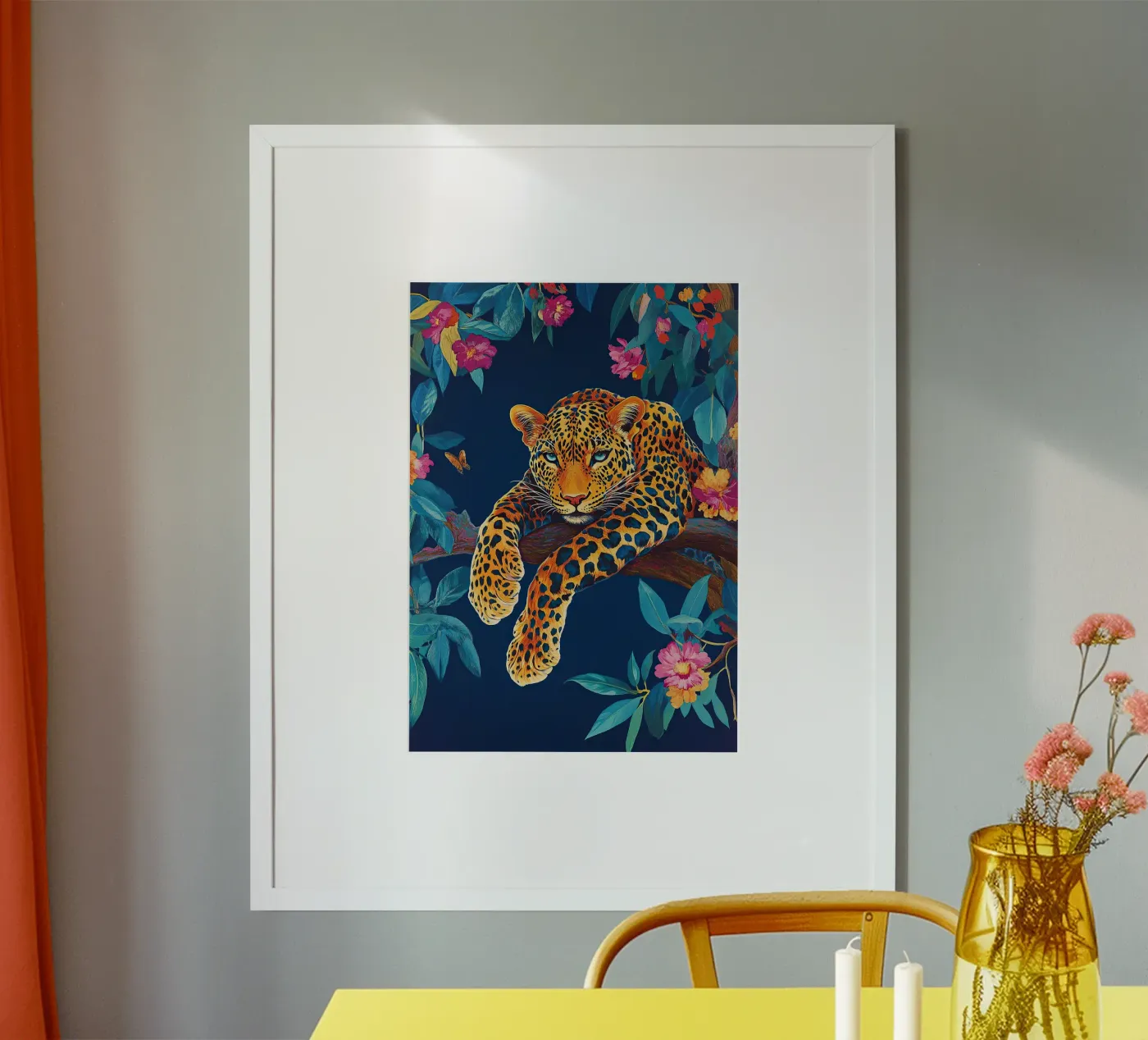 Leopard "Hidden Fire" poster by ArtByNiki