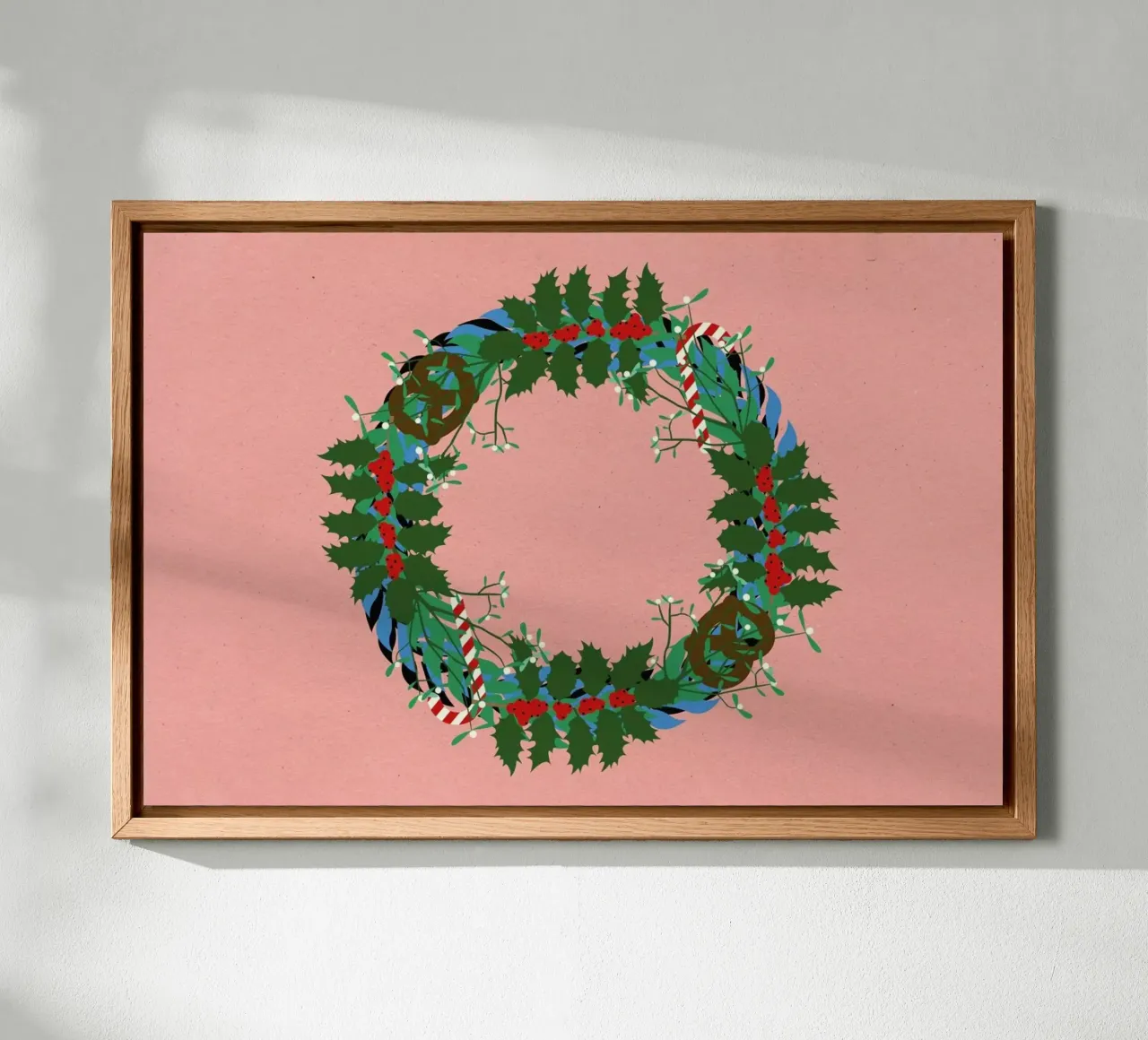 Winter Wreath tela con Cornice a cassetta da Rosi Feist