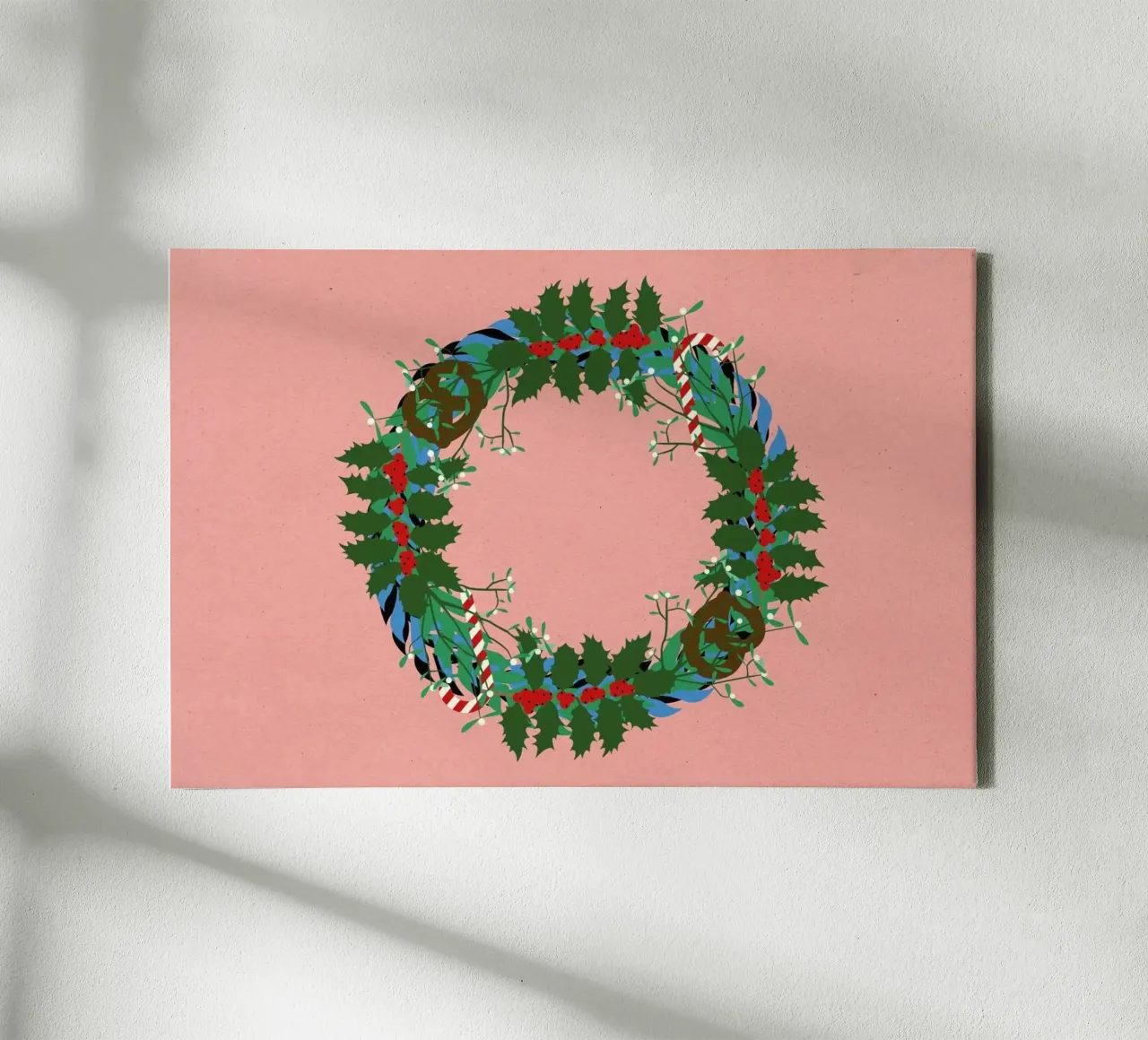 Winter Wreath tela con Cornice a cassetta da Rosi Feist