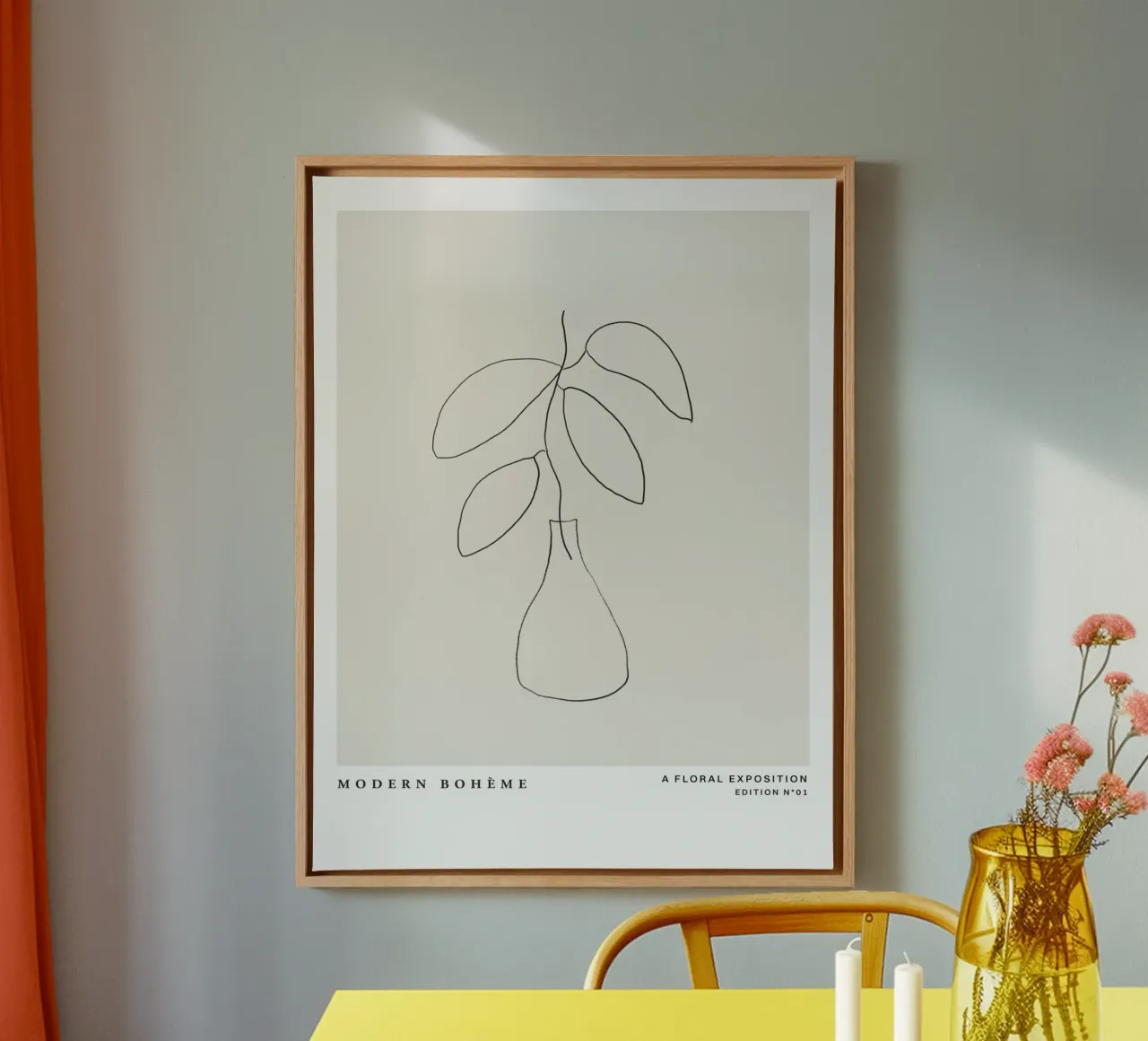 Art Bohemian No 36 tela con Cornice a cassetta da treechild