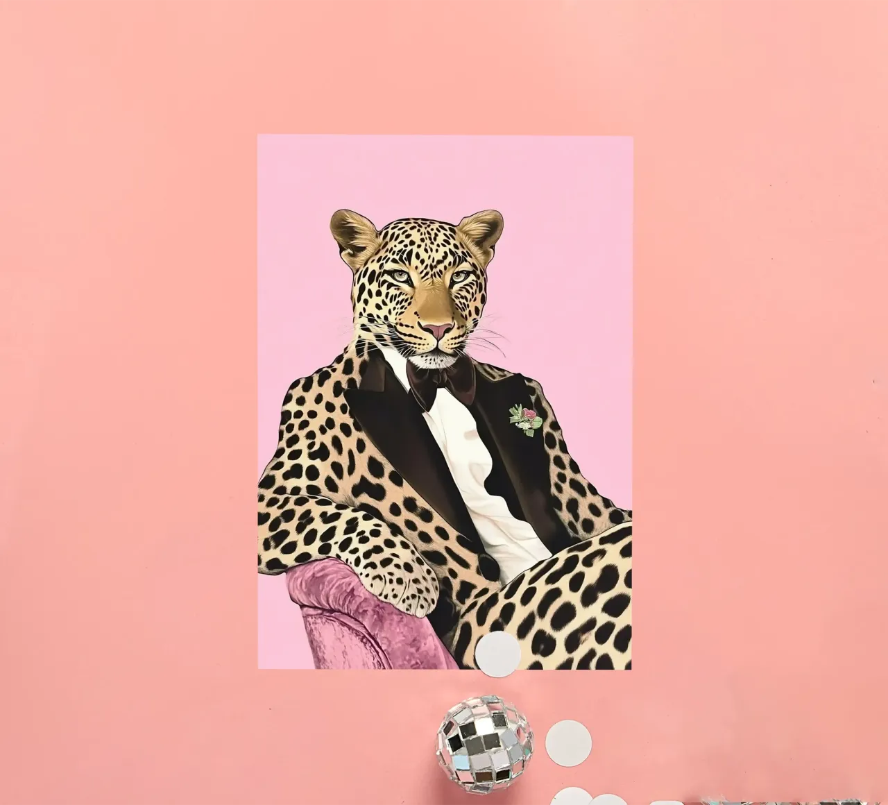 Luipaard sticker van Nikis Art Studio