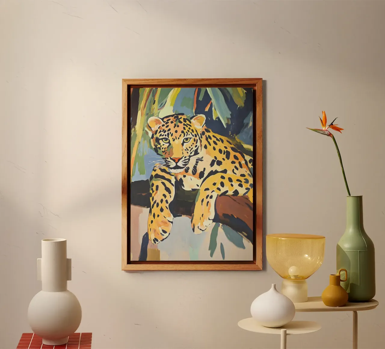 Leopardo "Apparizione fugace pannello forex da Nikis Art Studio