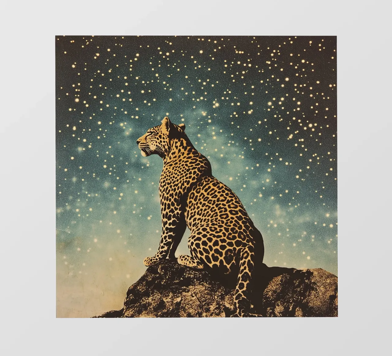 Leopardo "Eco della Terra Selvaggia telo in pvc da Nikis Art Studio