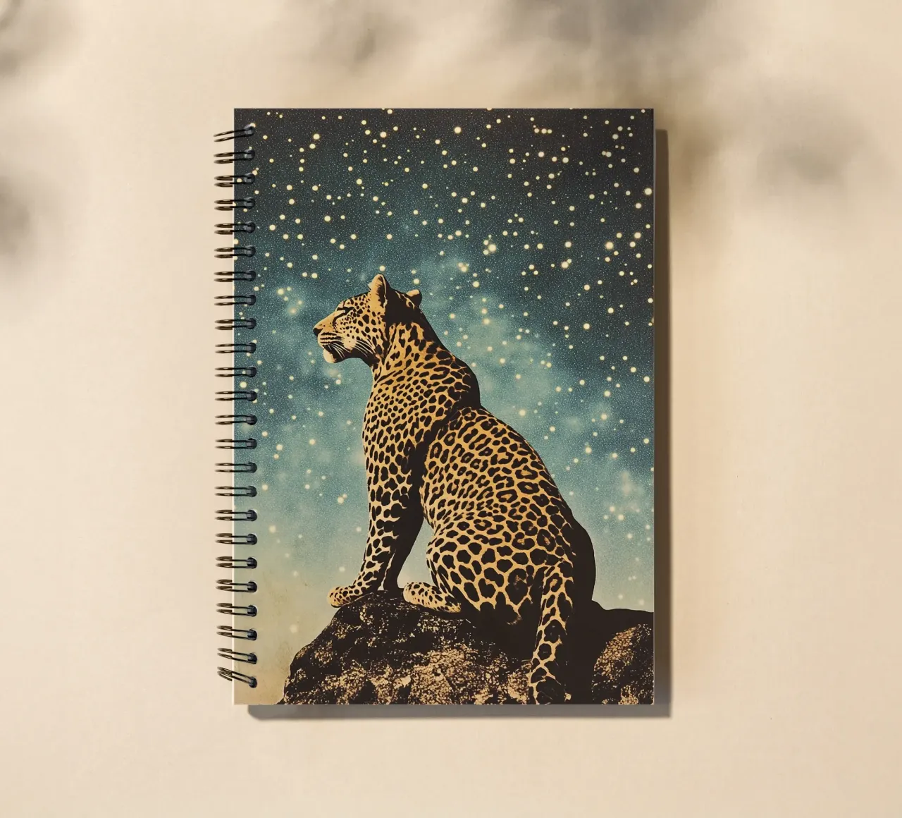 Leopard "Echo of the Wilderness" spiral notebook by Nikis Art Studio