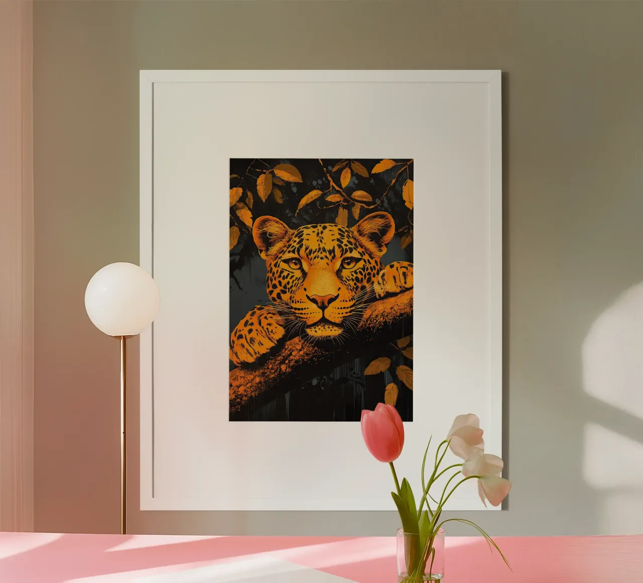 Leopard "Die Melodie des Urwalds" Hahnemühle von Nikis Art Studio