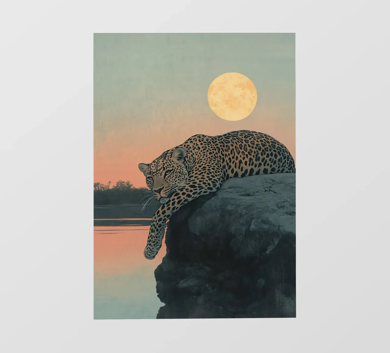 Gattopardo "Un frammento di eternità telo in pvc da Nikis Art Studio