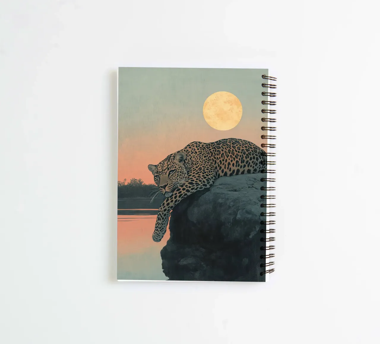 Leopard "A fragment of eternity" spiral notebook by Nikis Art Studio