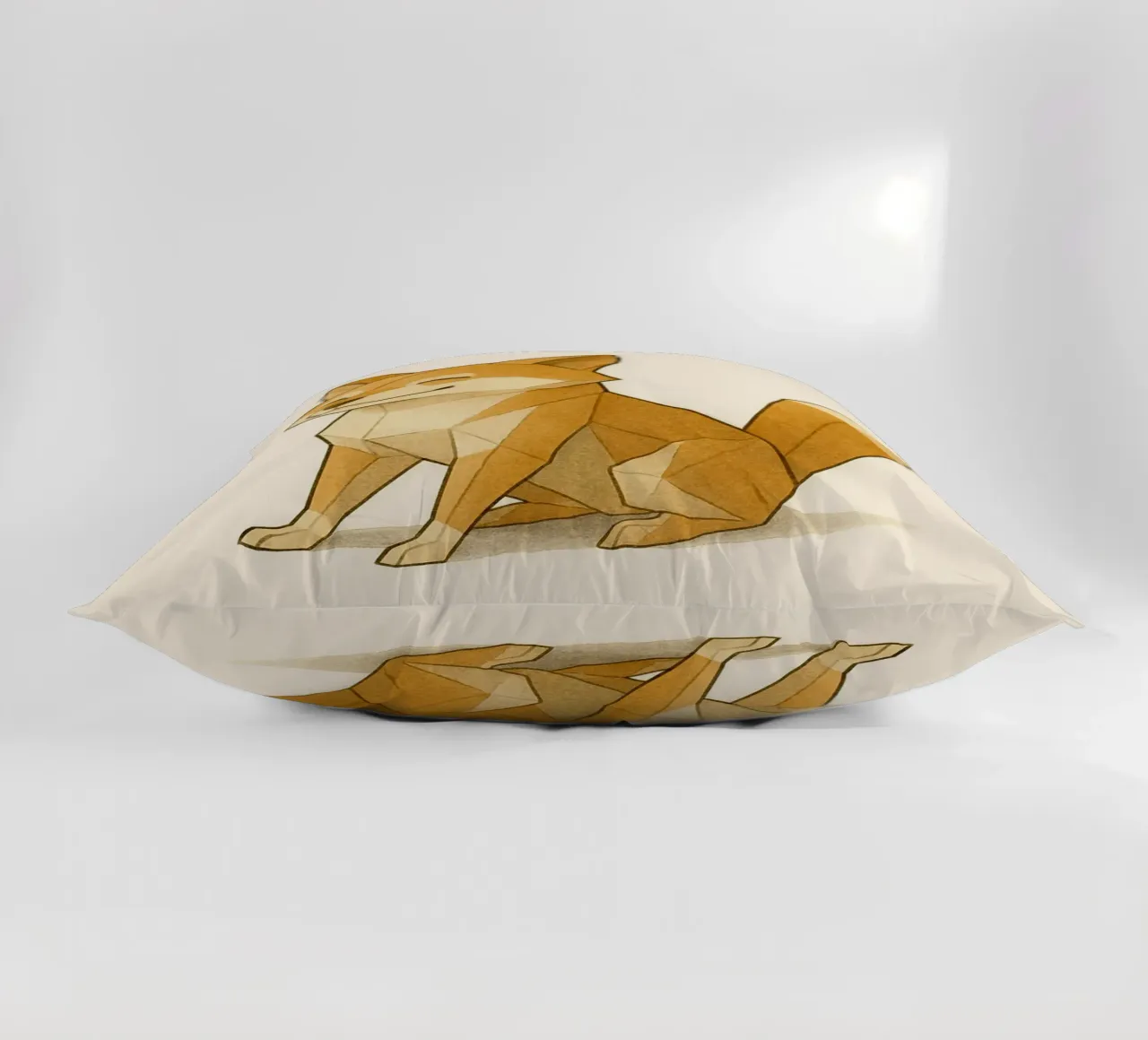 Origami Shiba Inu with Personalised First Name decorative cushion by japanfox