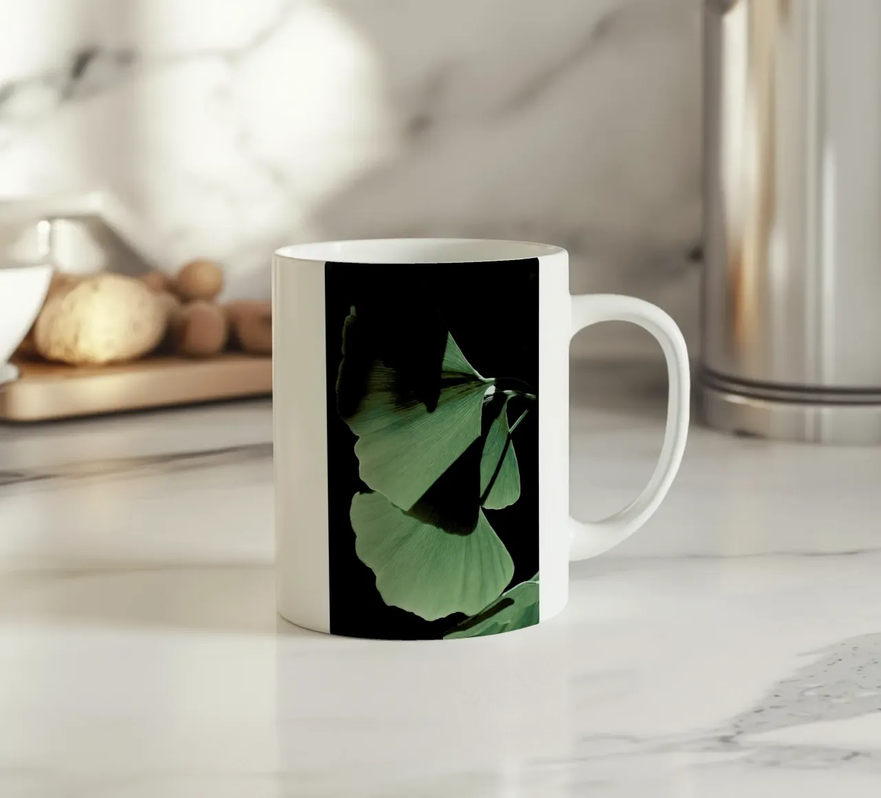 Ginkgo 03 Keramik Tasse von Froilein Juno