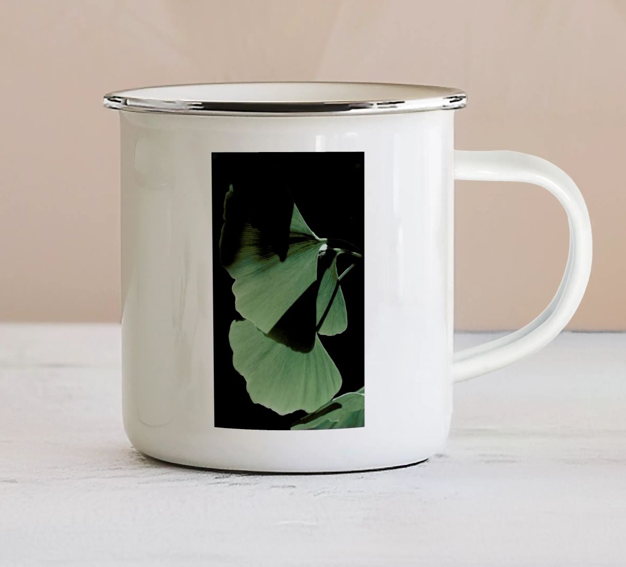 Ginkgo 03 tazza in smalto da Froilein Juno