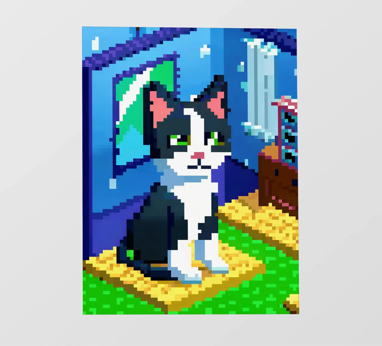 Gatto bianco e nero telo in pvc da DOG AND CAT