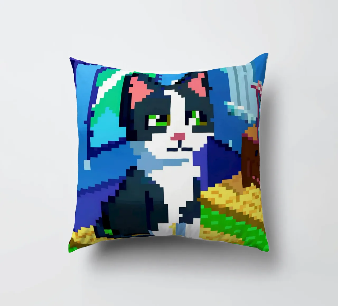 Gatto bianco e nero cuscino da DOG AND CAT
