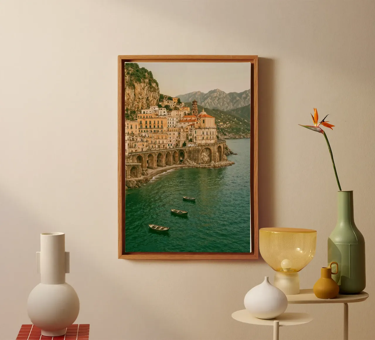 Dolce Mare – Amalfi Vibes tela con Cornice a cassetta da BLICKPUNKT