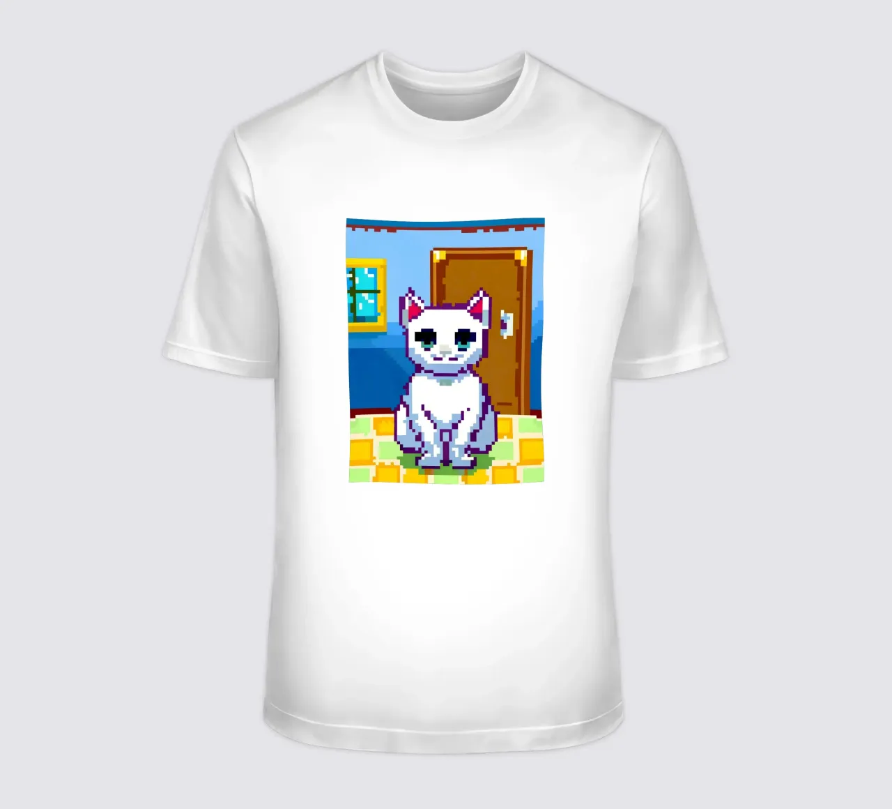 Gatto bianco carino t-shirt da DOG AND CAT