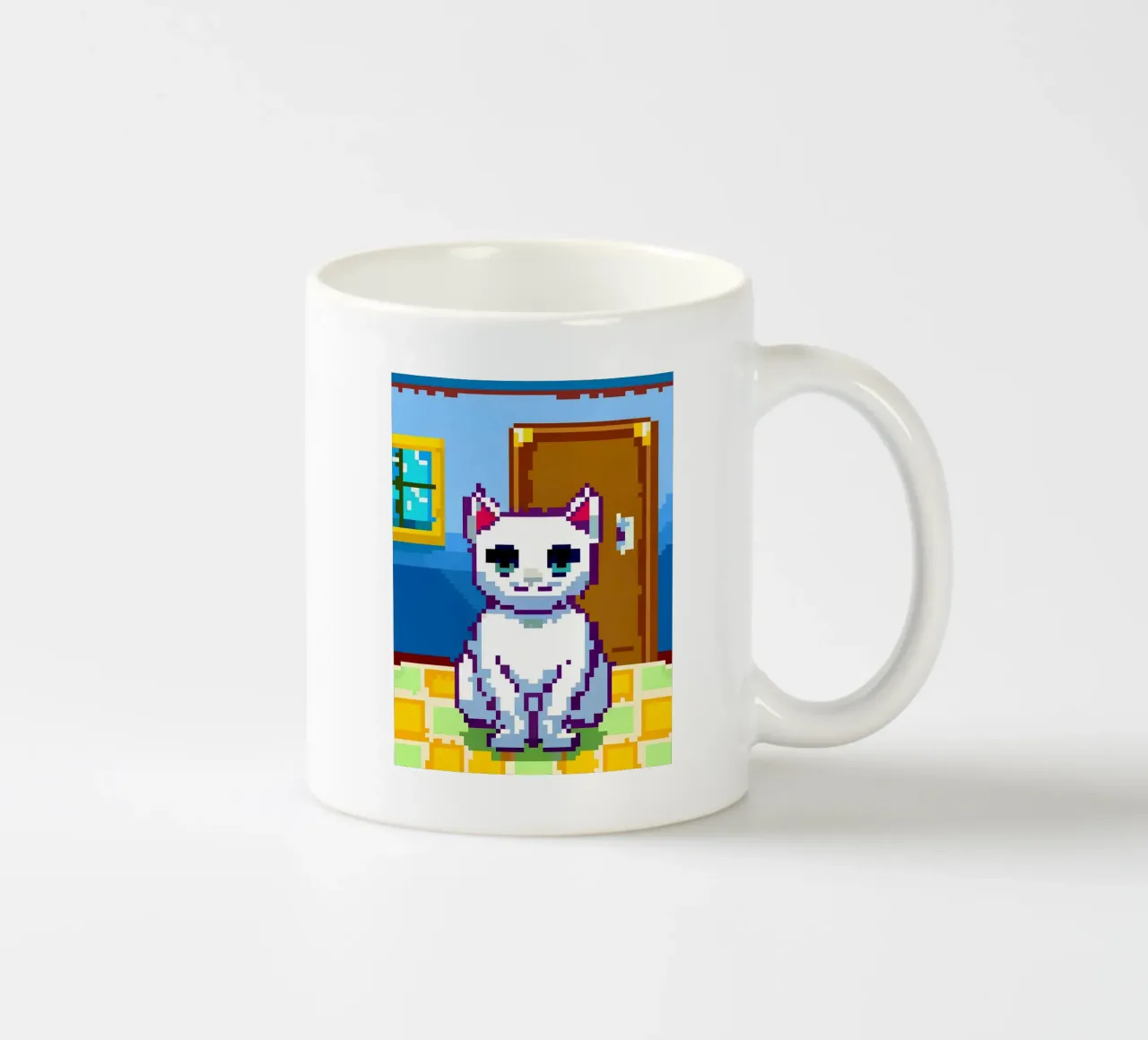 Gatto bianco carino tazza in ceramica da DOG AND CAT
