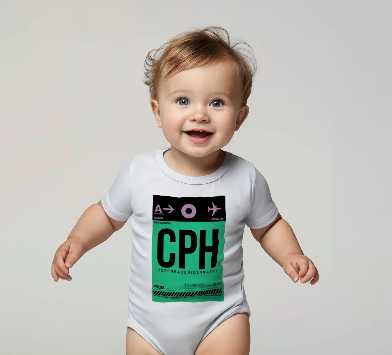 CPH-Kopenhagen body neonato maniche corte da Naxart