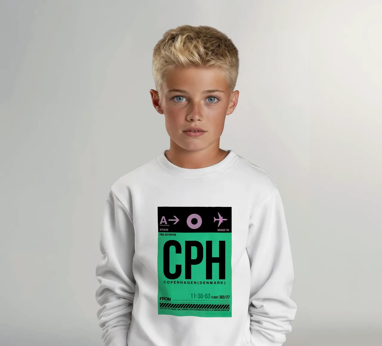 CPH-Kopenhagen felpa bambino da Naxart