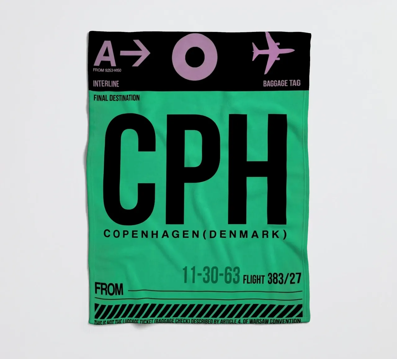 CPH-Kopenhagen coperta in pile da Naxart