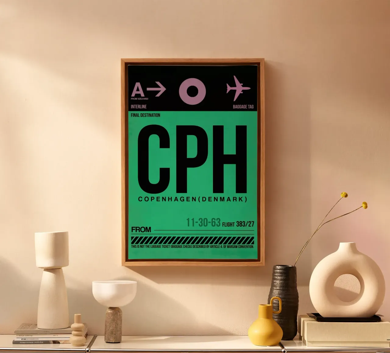 CPH-Kopenhagen tela con Cornice a cassetta da Naxart