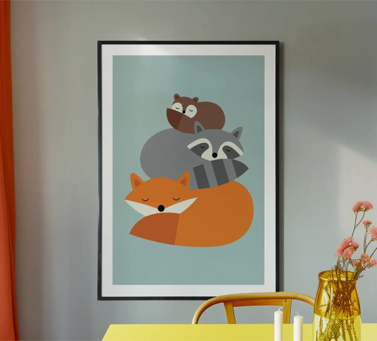 Rêver ensemble poster avec cadre en plastique de Andy Westface