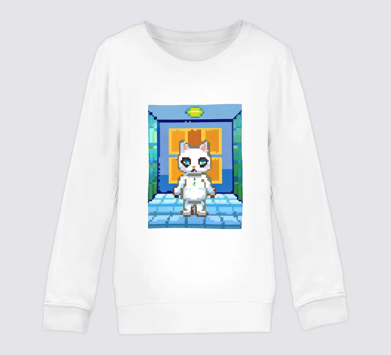 Gatto bianco carino felpa bambino da DOG AND CAT