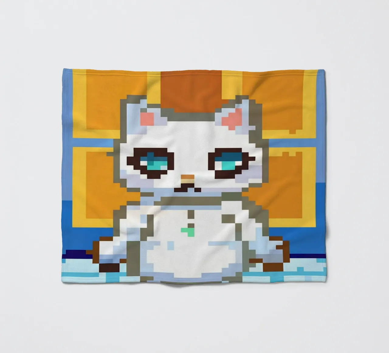 Gatto bianco carino coperta in pile da DOG AND CAT
