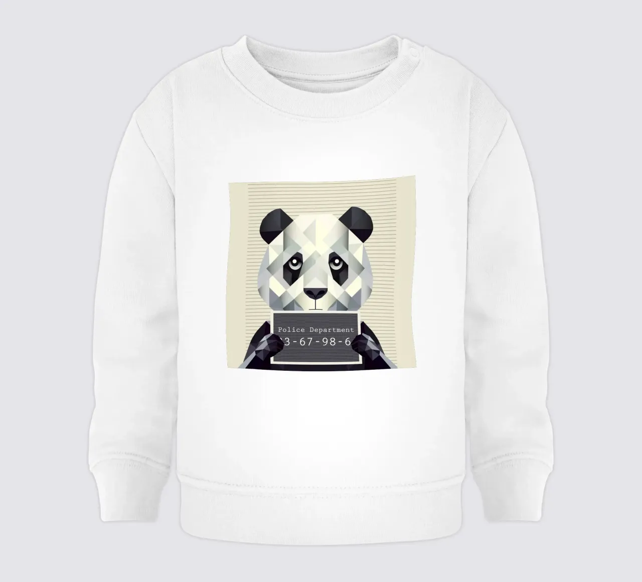 Panda Mugshot - Catturato in modo bestiale! felpa neonato da namosh