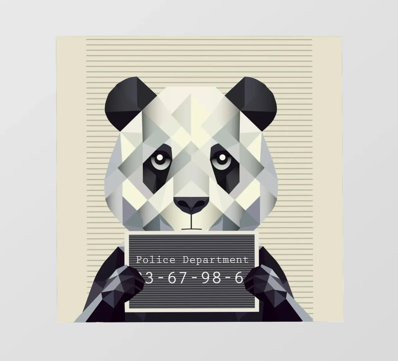 Panda Mugshot - Catturato in modo bestiale! pellicola backlit da namosh