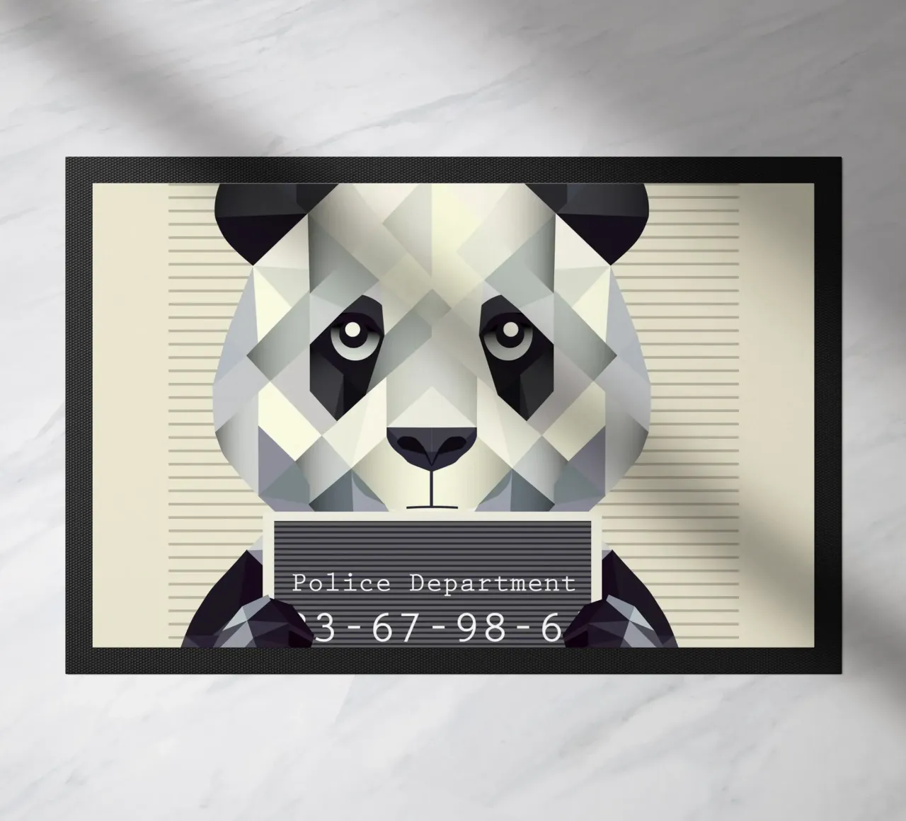 Panda Mugshot - Catturato in modo bestiale! zerbino da namosh