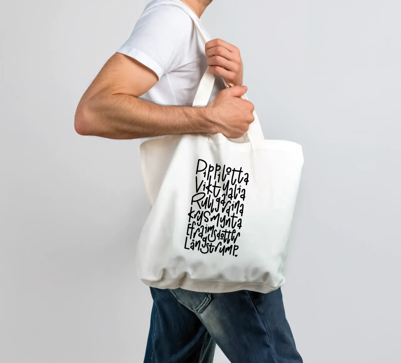 Pippi Langstrumpf borsa in juta da LIMITED EDITION LETTERS