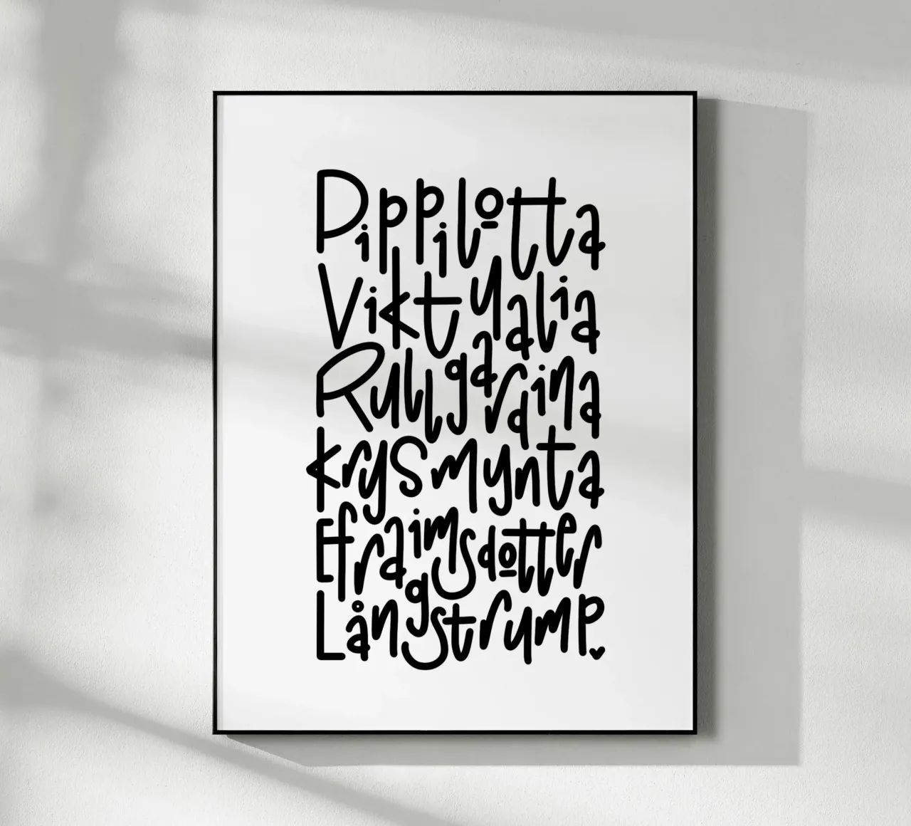 Pippi Langstrumpf plexiglass da LIMITED EDITION LETTERS