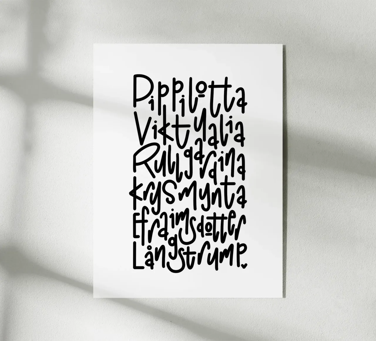 Pippi Langstrumpf plexiglass da LIMITED EDITION LETTERS