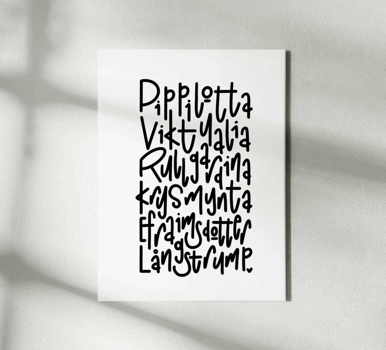 Pippi Langstrumpf tela da LIMITED EDITION LETTERS