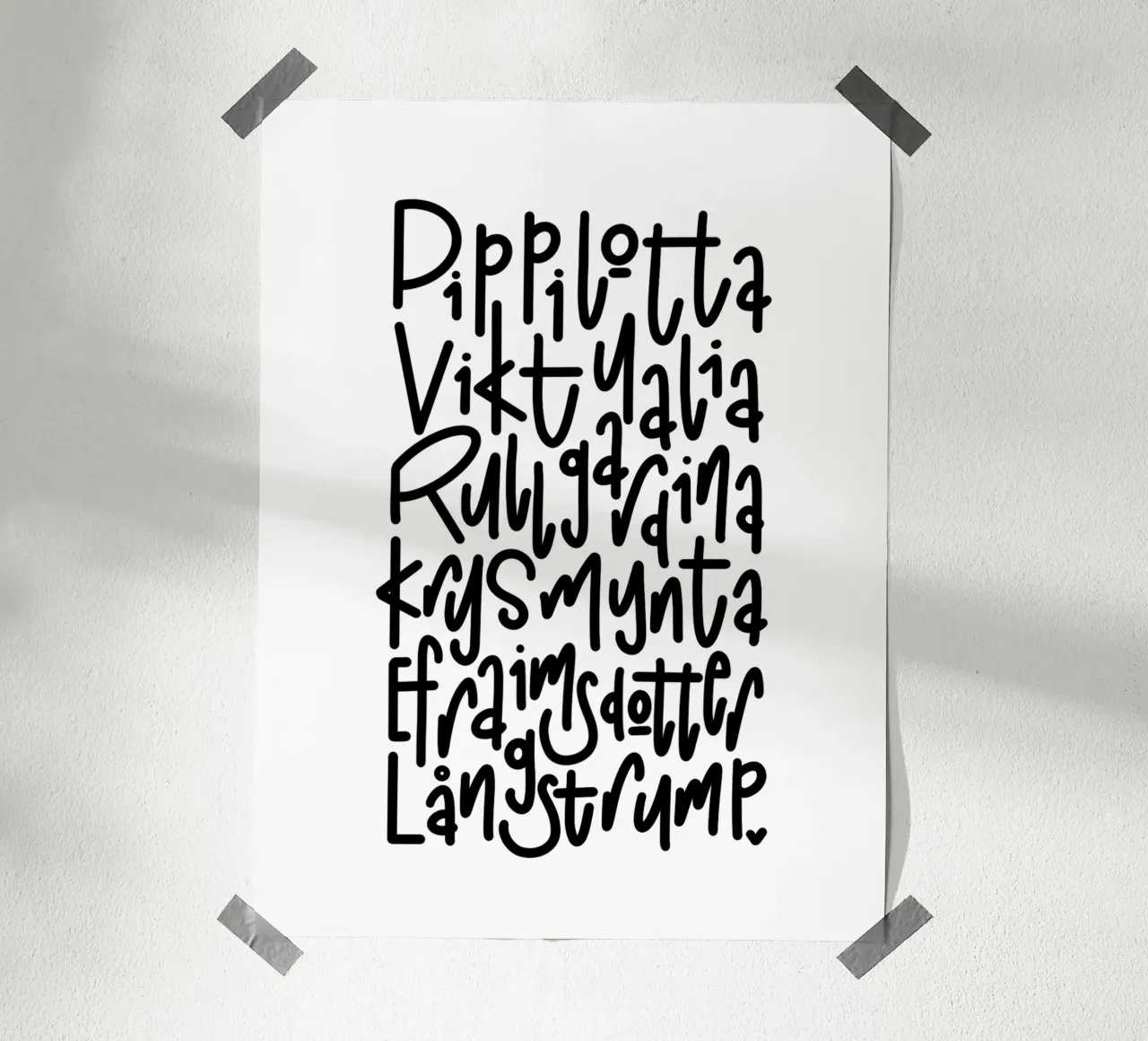 Pippi Langstrumpf carta hahnemühle da LIMITED EDITION LETTERS