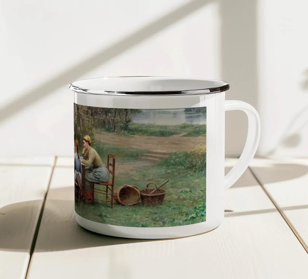 Rustic Coffee in the garden tazza in smalto da apoloprints