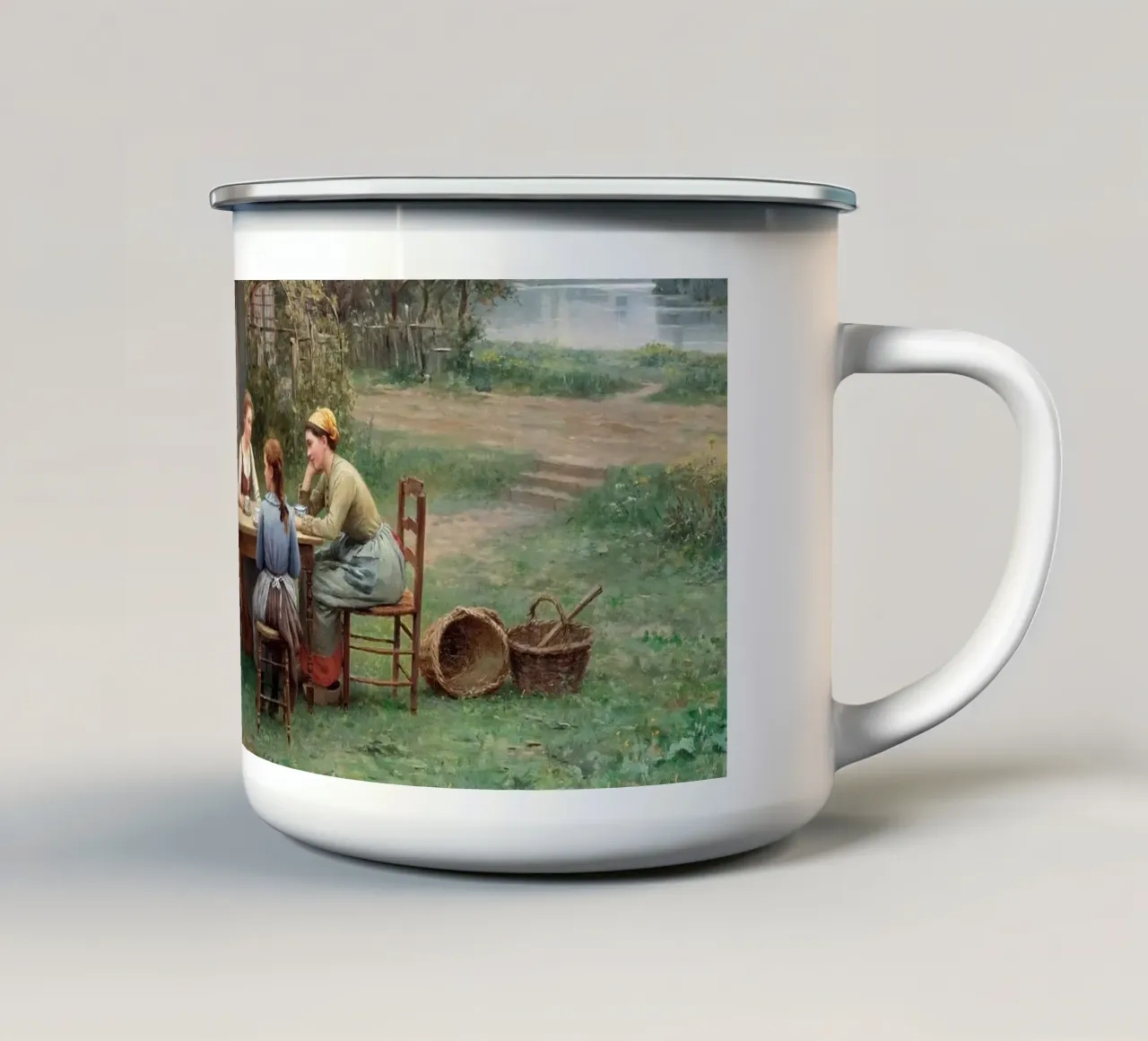 Rustic Coffee in the garden tazza in smalto da apoloprints