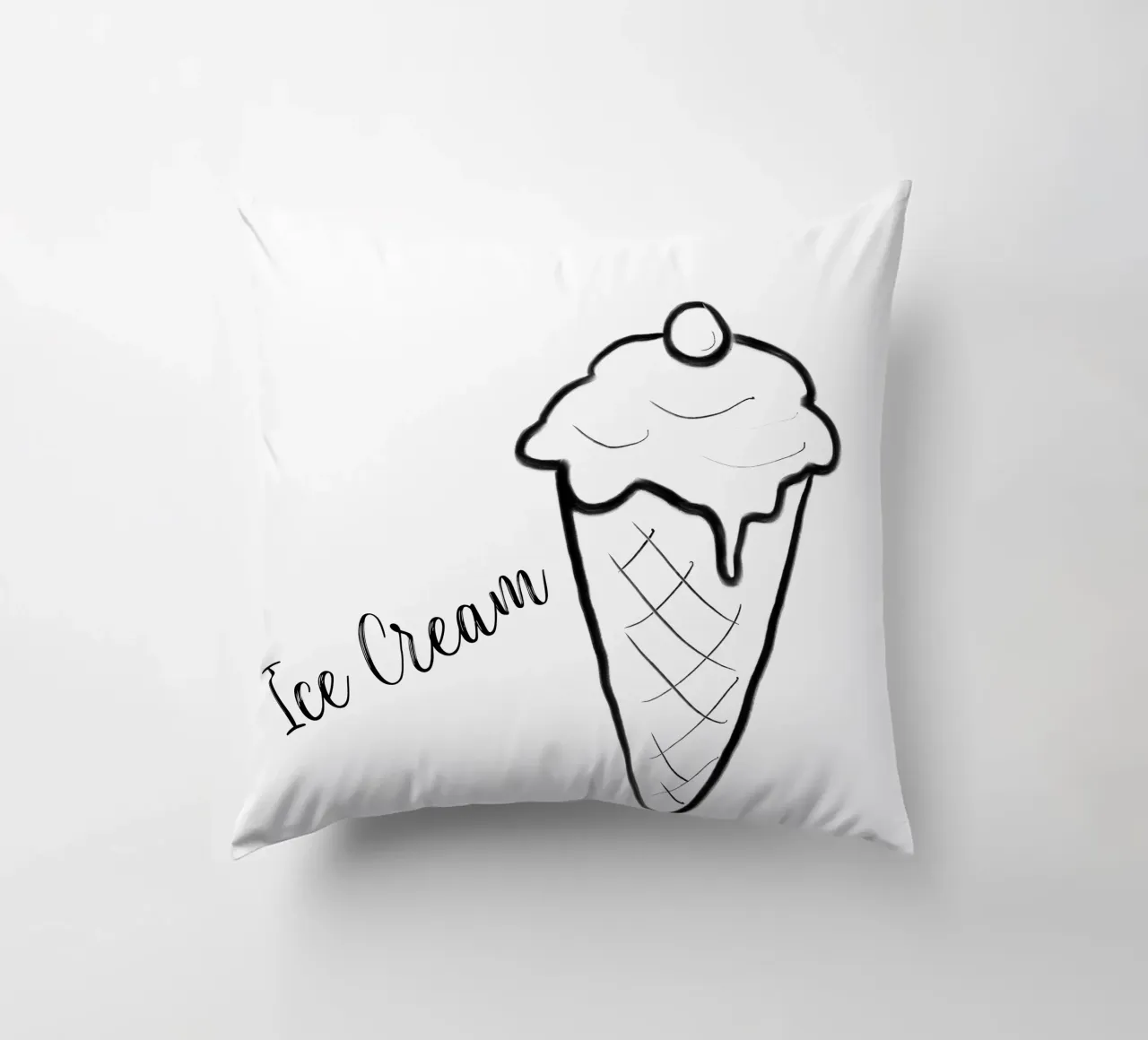 crème glacée daily sketch coussin de words-in-frames