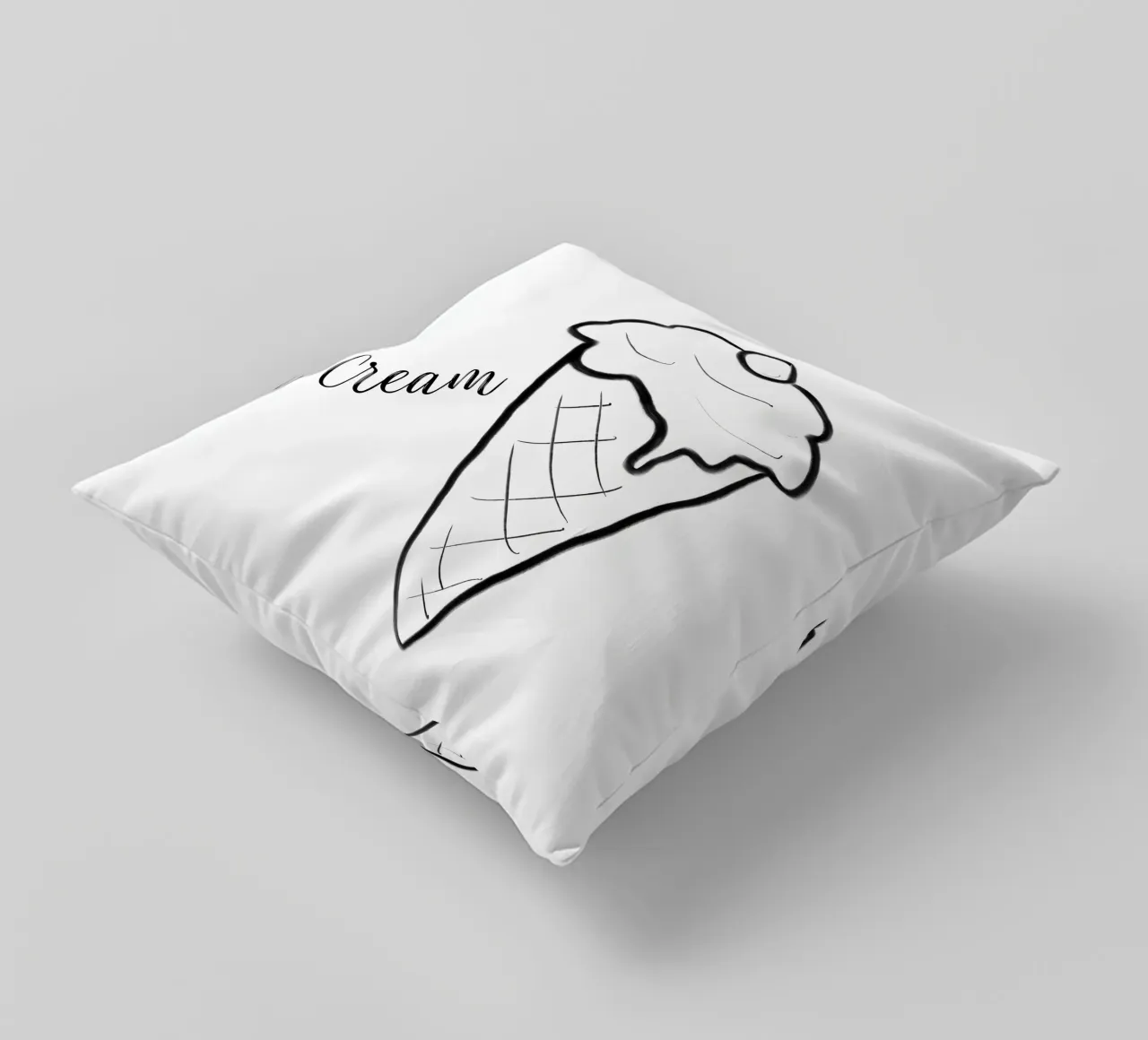 crème glacée daily sketch coussin de words-in-frames