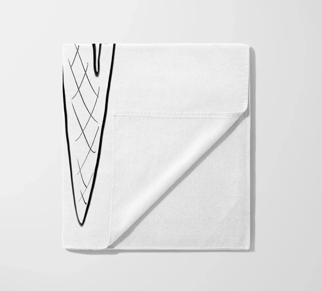 daily sketch ice cream beach towel by words-in-frames