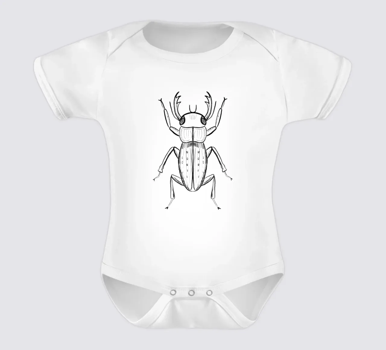 Käfer, Pflanzen & Eiscreme Kurzarm Babybody von words-in-frames