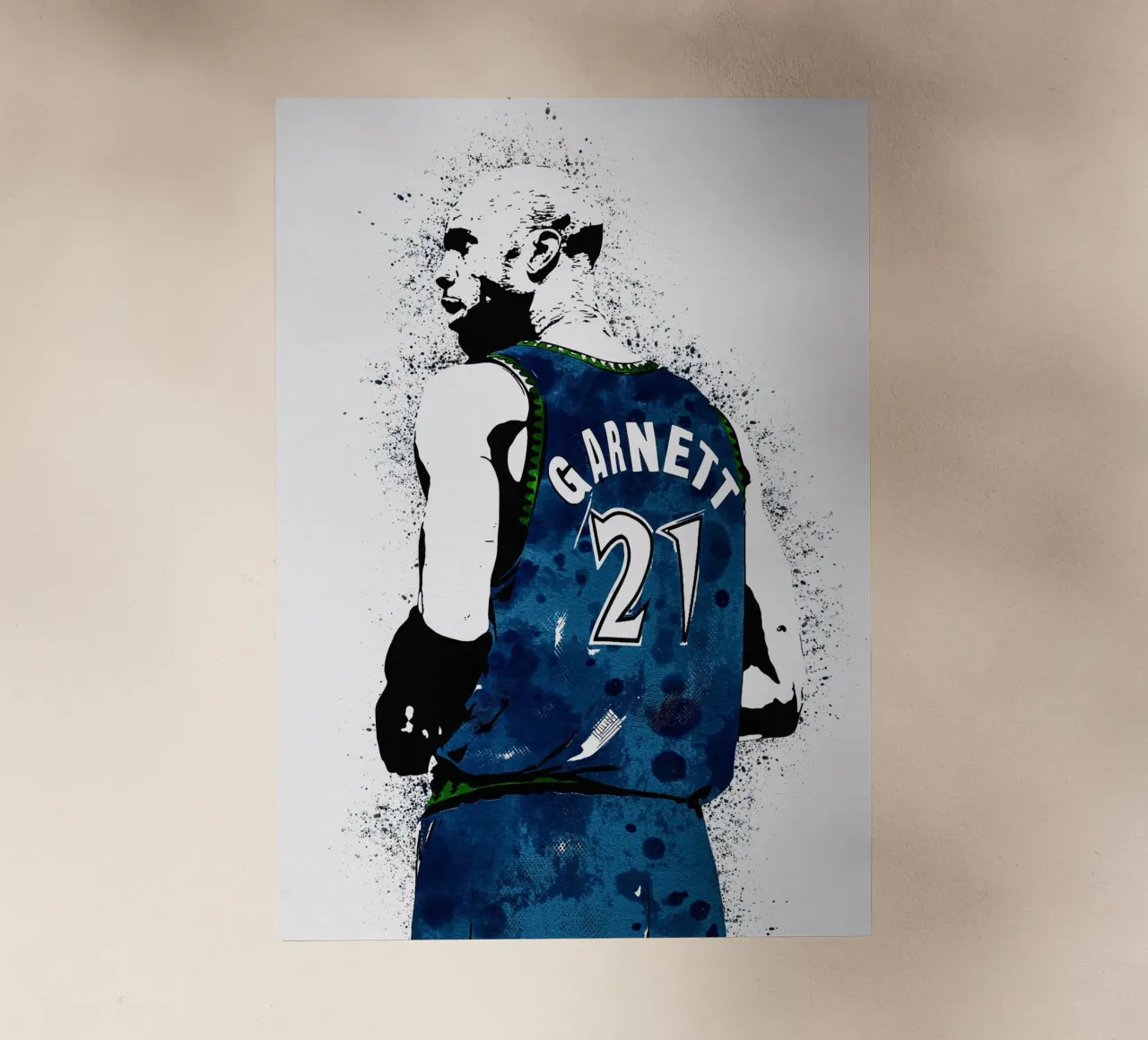 Kevin Garnett  Minnesota Timberwolves pellicola backlit da tenten