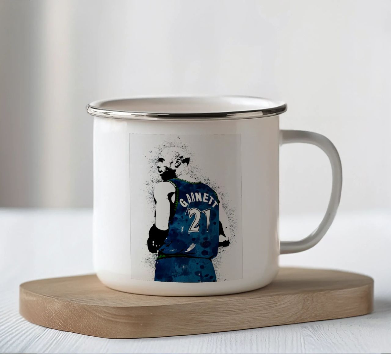 Kevin Garnett  Minnesota Timberwolves tazza in smalto da tenten