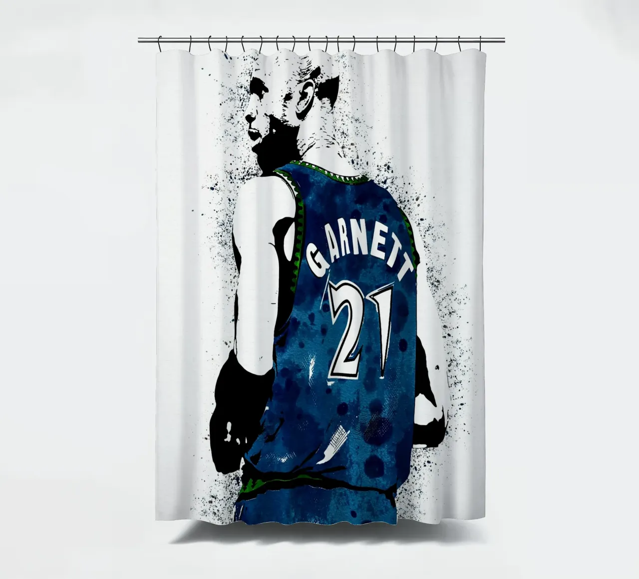 Kevin Garnett  Minnesota Timberwolves tenda da doccia da tenten