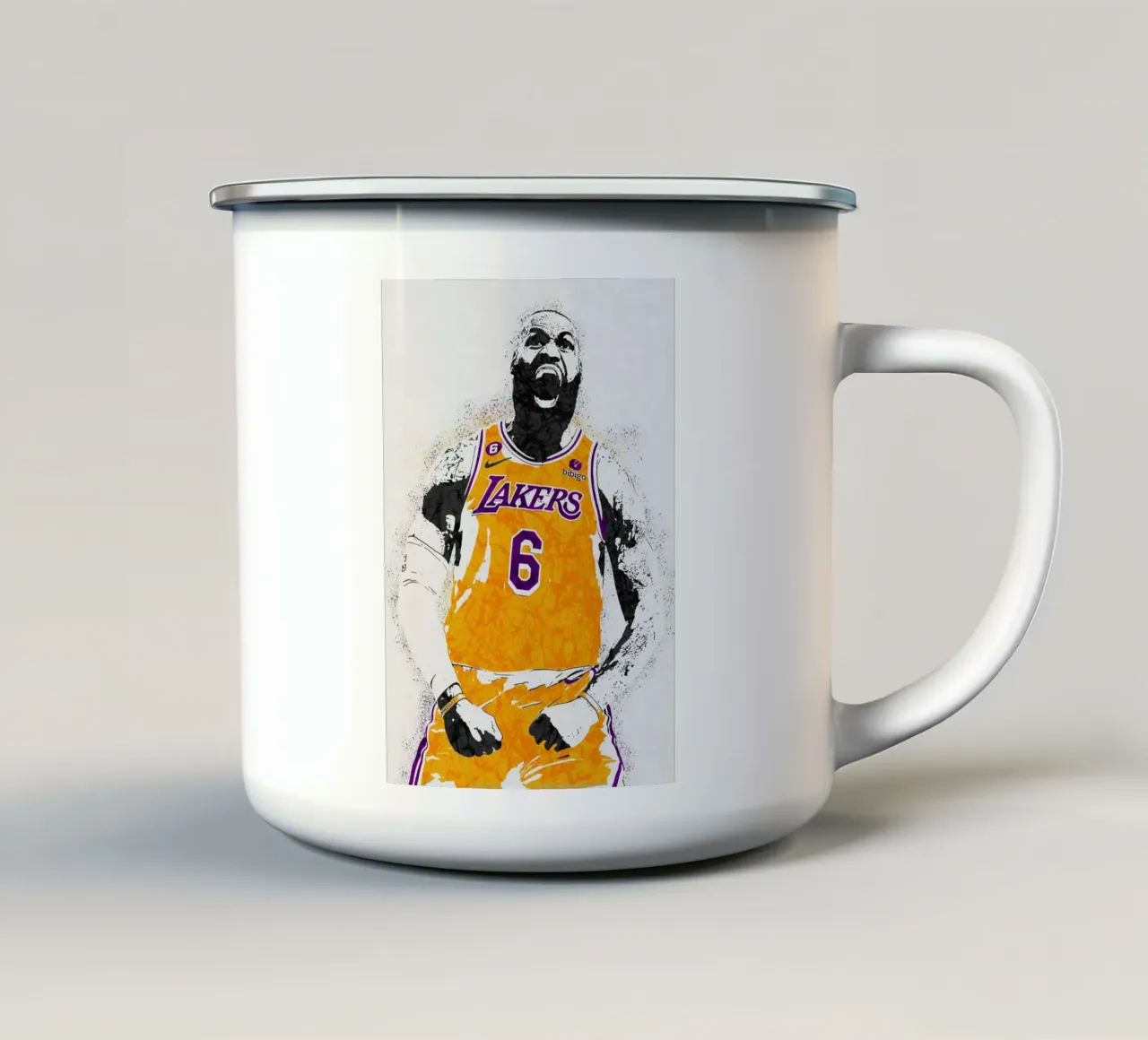 Lebron James LA Lakers tazza in smalto da tenten
