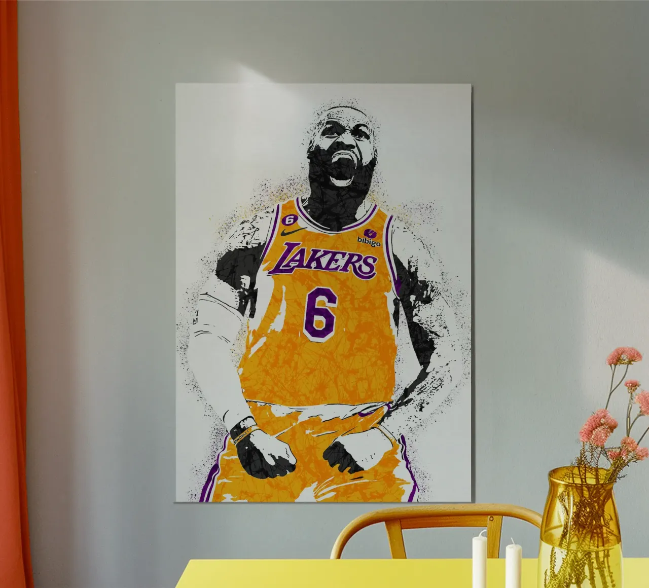 Lebron James LA Lakers carta hahnemühle da tenten