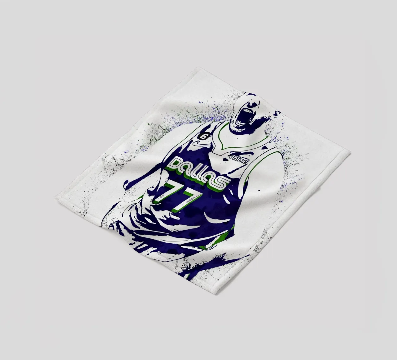 Luka Doncic coperta in pile da tenten