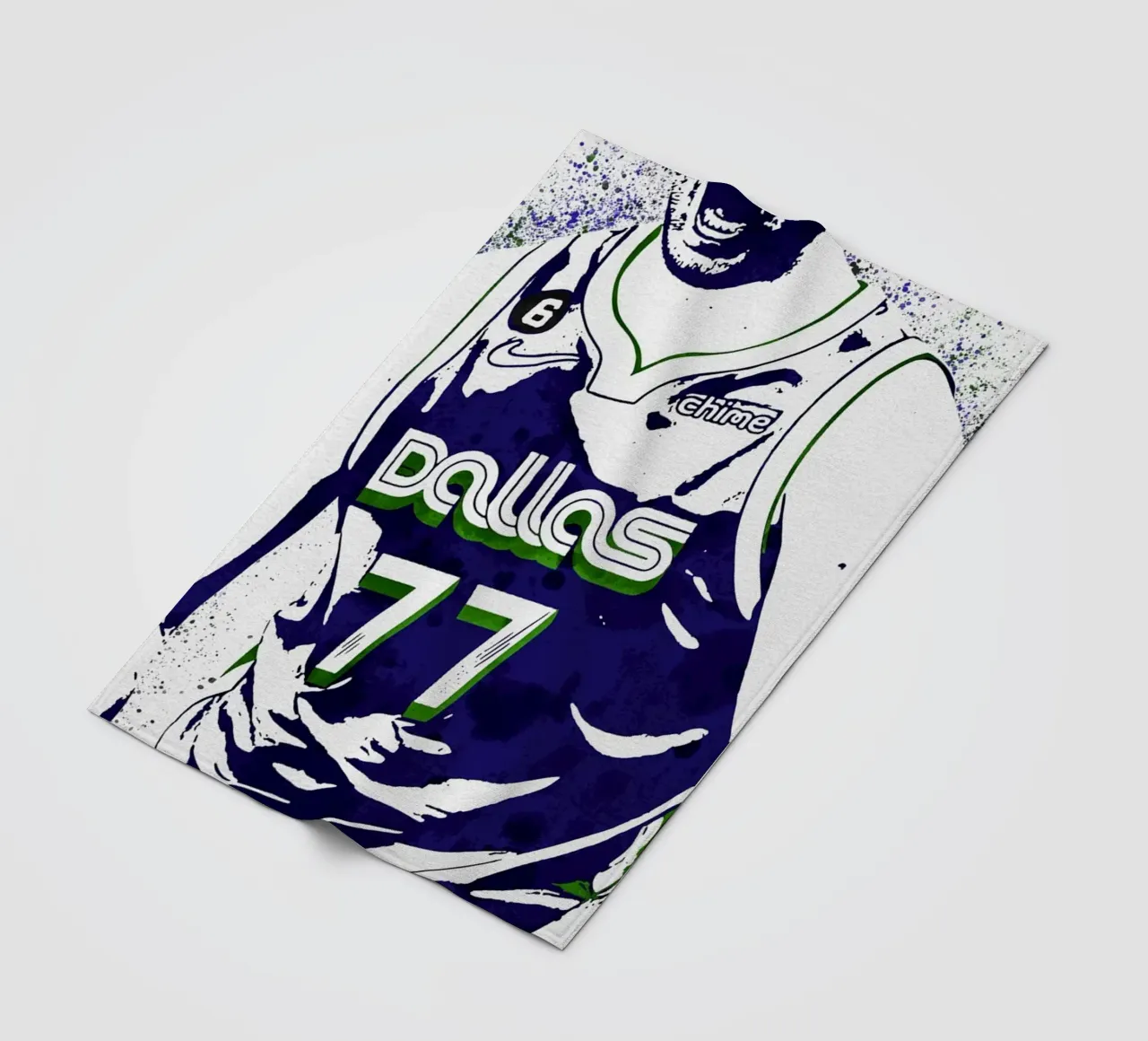 Luka Doncic coperta in pile da tenten